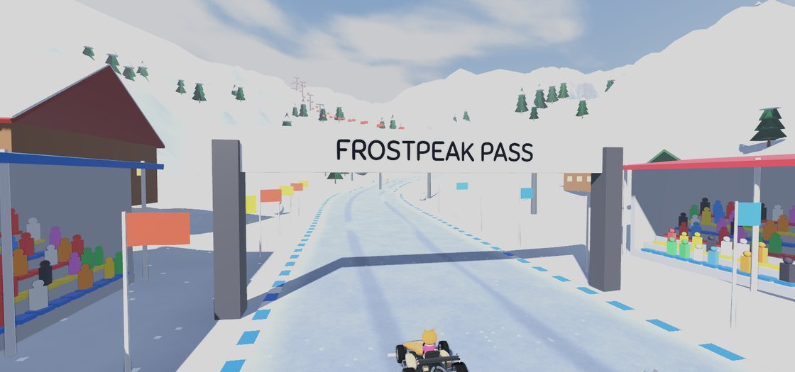The ski resort start