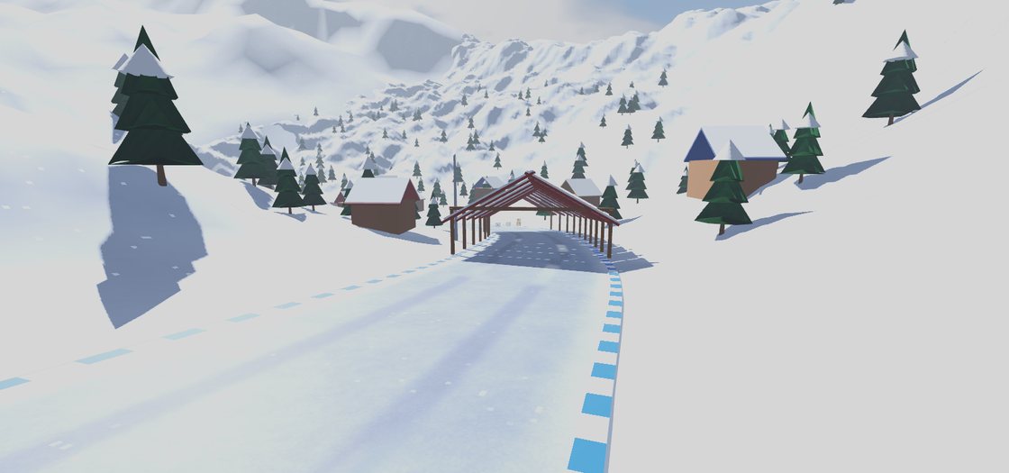 The covered bridge on the way down