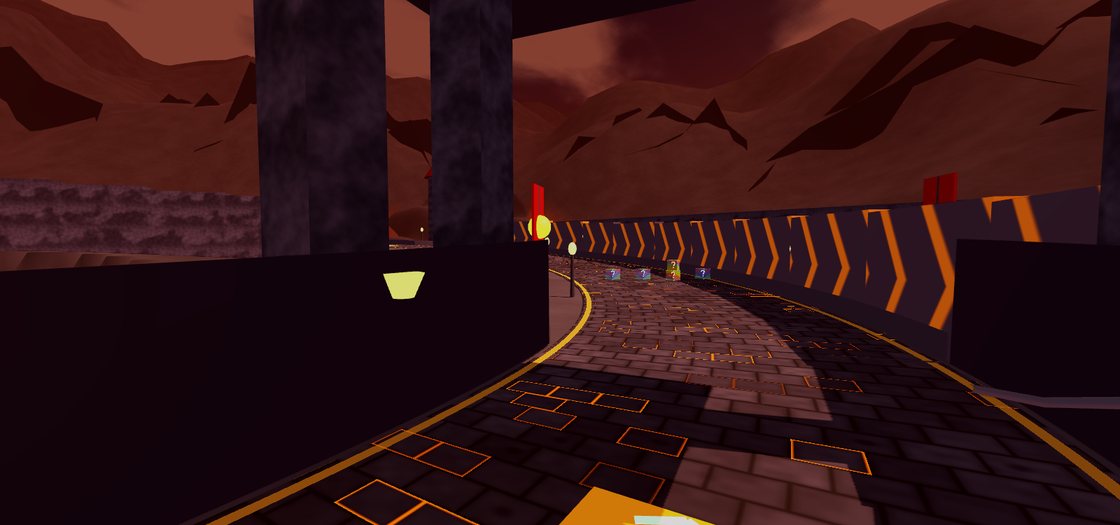 The wall to ride on the north-east curve