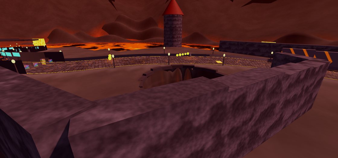 The hexagon room round the lava pit