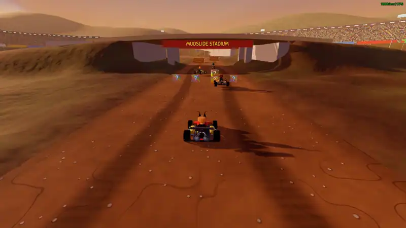 Clip: under the stadium arch and onto the jump ramps