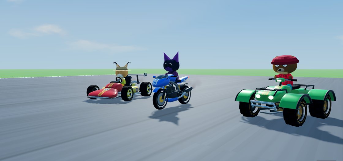 The Standard Kart, the Floppa Bike and the Shrimp Quad