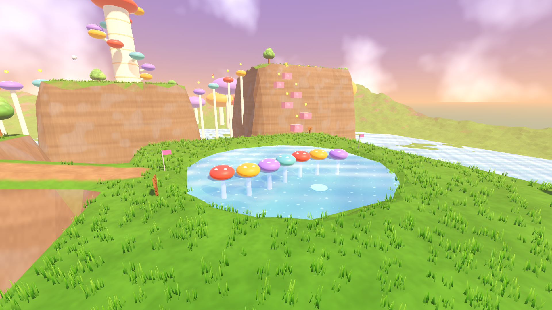 Lily pads across the pond