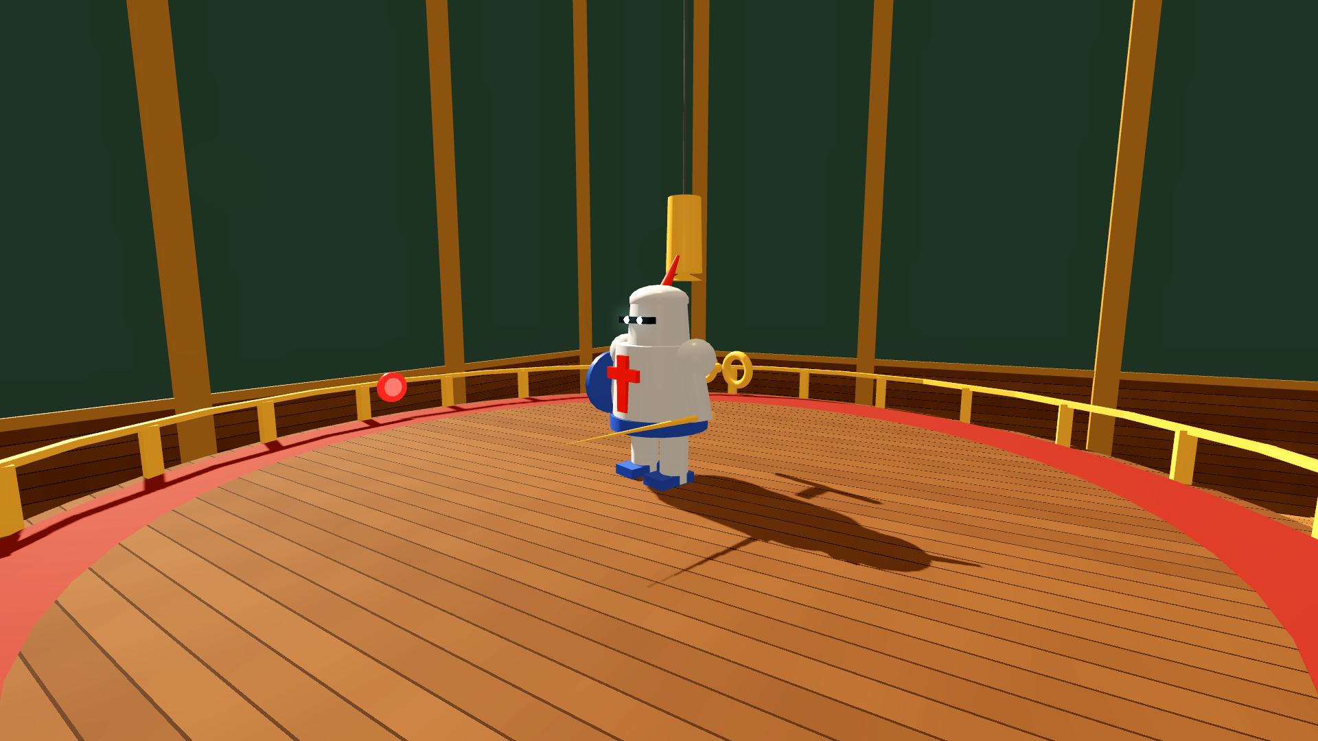 The Wind-Up Knight in the bell room