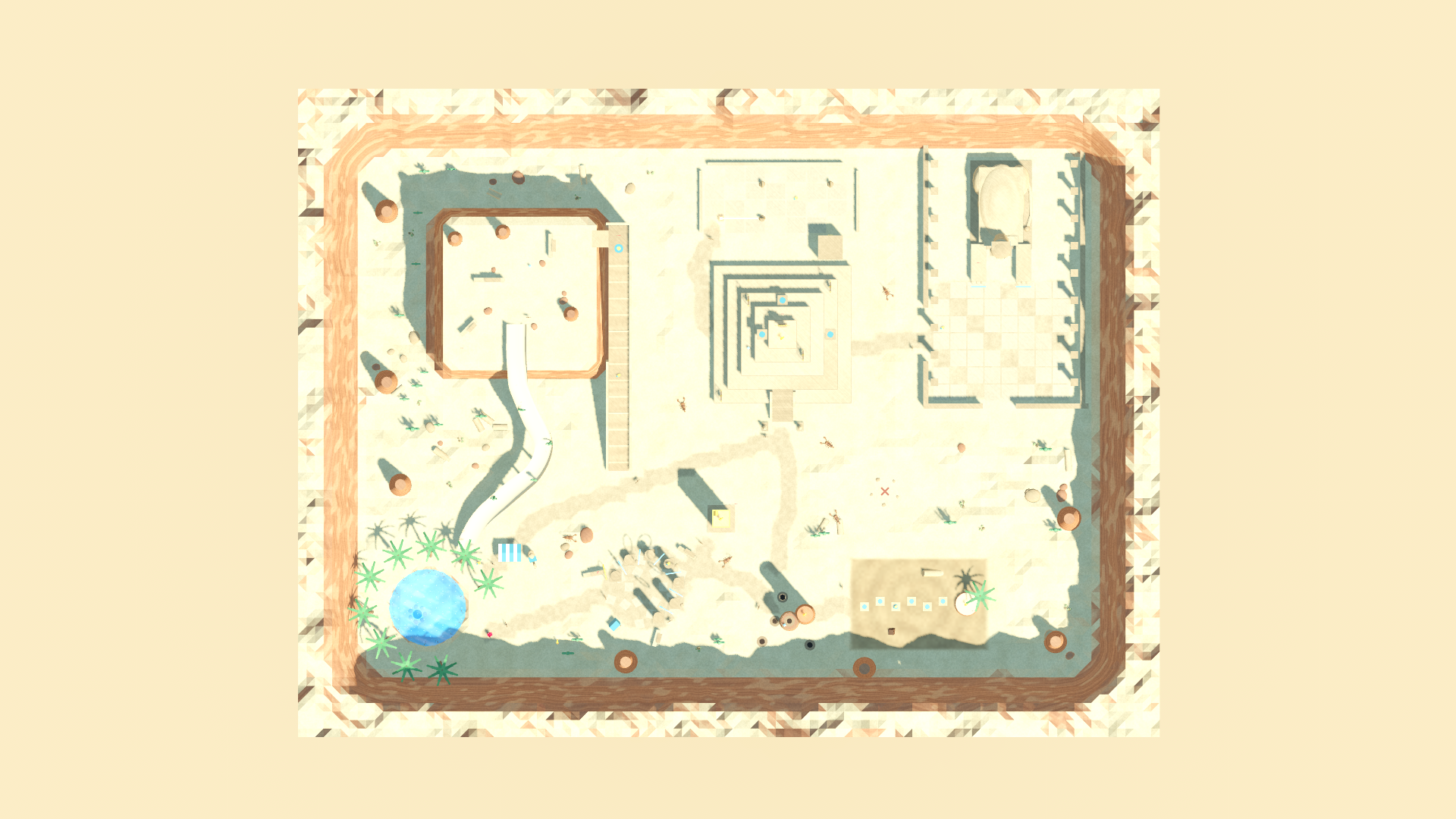 Map of Dune Ruins from above