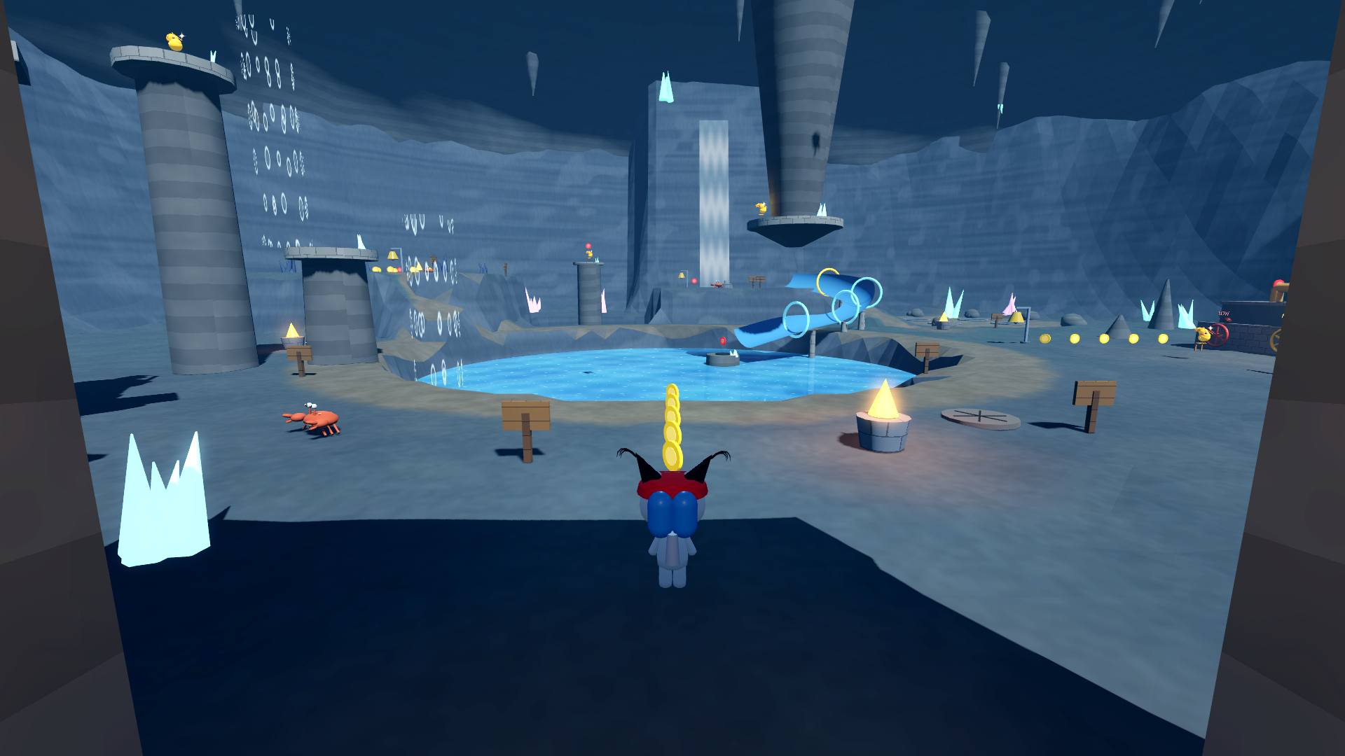 The start of Flood Caverns, looking over the Big Pool