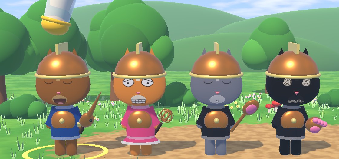 Heroes showing happy, angry, sleepy and dizzy faces